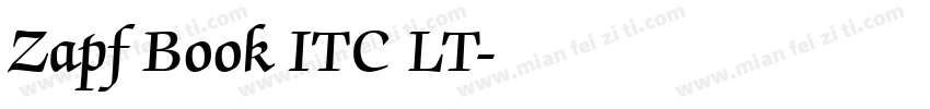 Zapf Book ITC LT字体转换